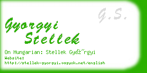 gyorgyi stellek business card